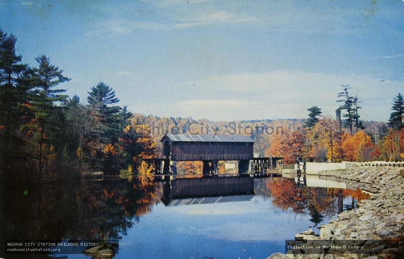 Postcard: Covered Railroad Bridge, Bennington